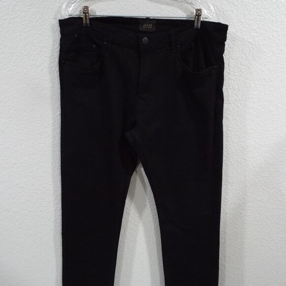 Jachs New York Men’s Black Five Pocket Stretch Jeans 36X32 Comfortable Neutral - Picture 2 of 10